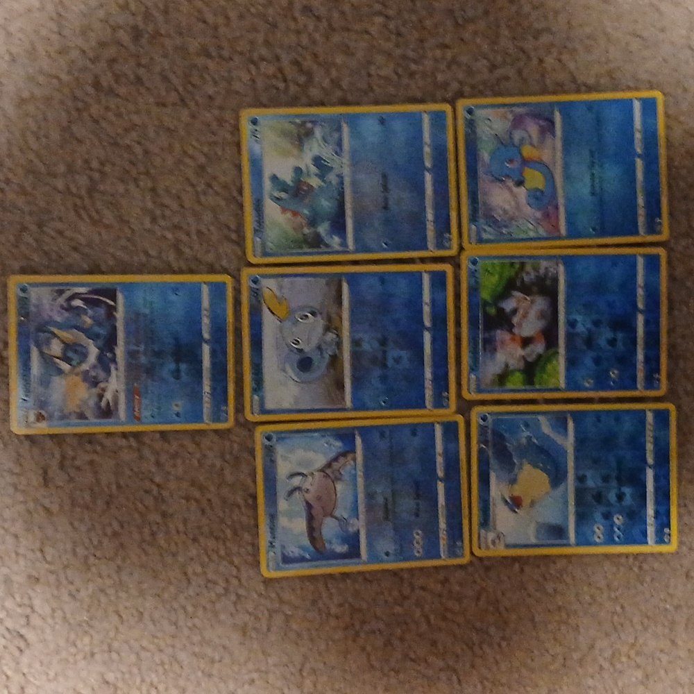 7 Pokemon Reverse Holo Cards